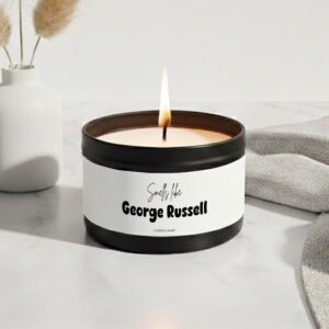 george russell formula1 candle, f1 mercedes fan gift, russell gift, handmade candle