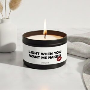 funny candle gift, relationship candle, dirty scented candle, black metal candle
